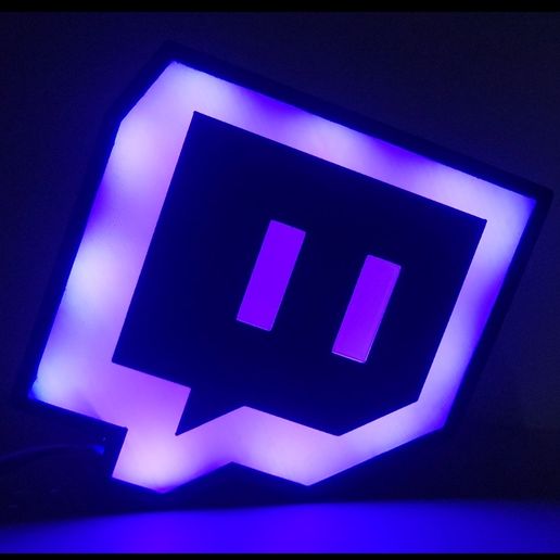 👽 led poster led twitch logo・ 3D File for ・Cults